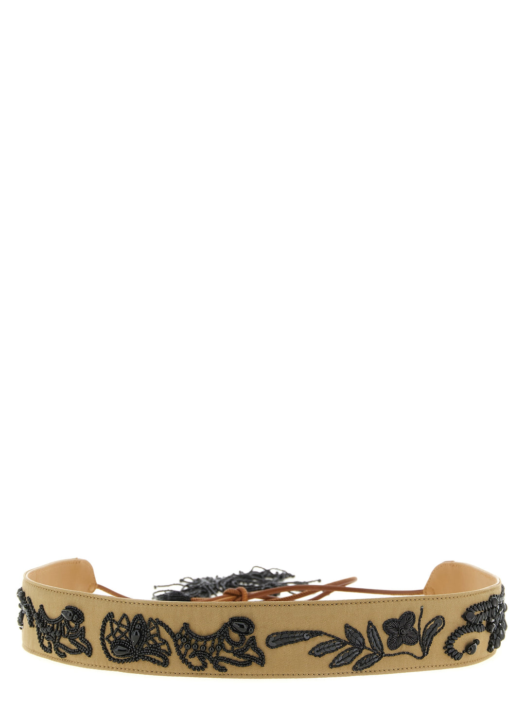 Dries Van Noten  Beads Embroidery Belt Belts - Brown | a71183ed268f30e28039e1238e1f443b873aa1c4