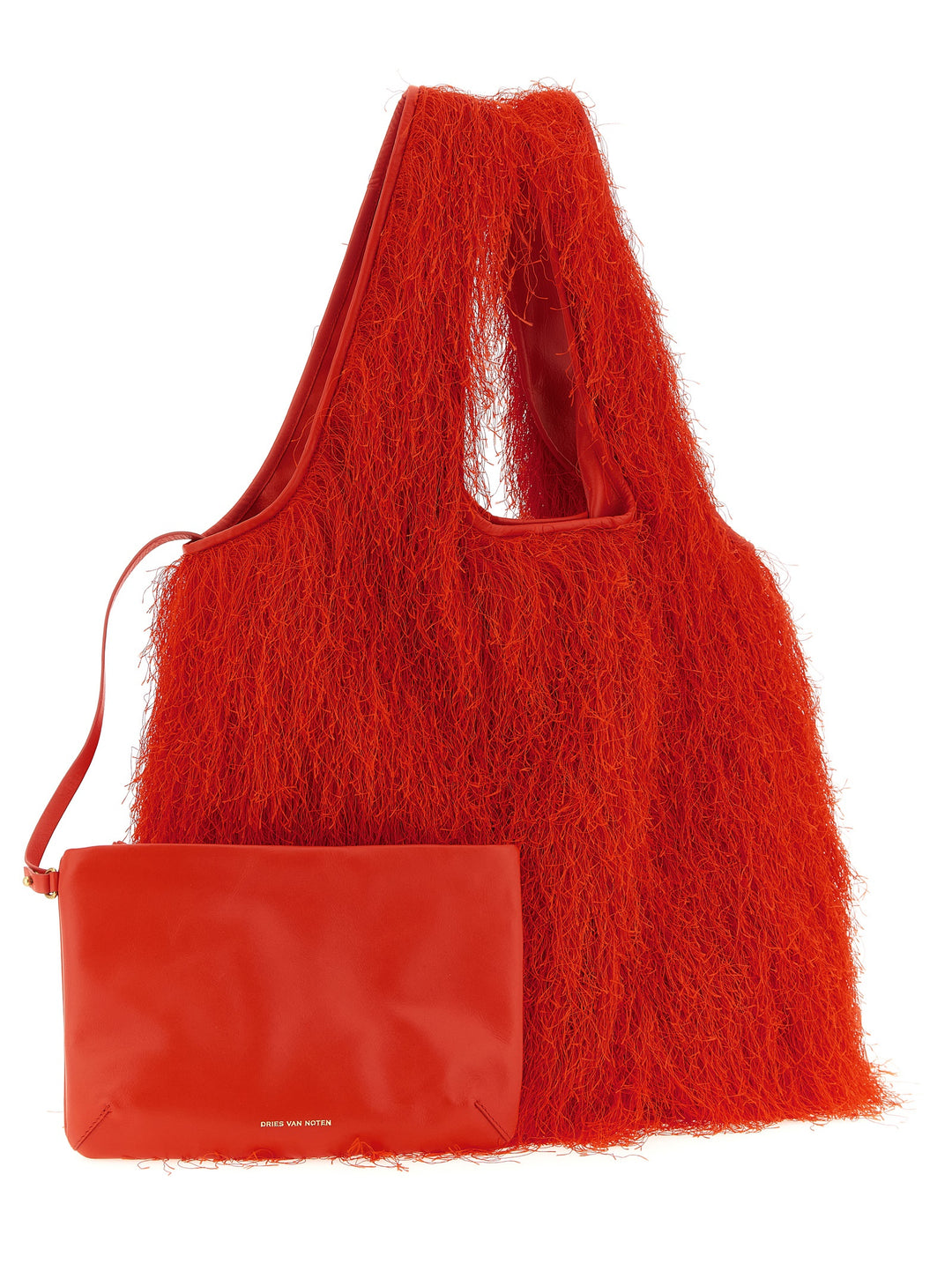 Dries Van Noten  Fringed Tote Bag - Red | 6f76f55abeba8489ea576fc16c148e3b3eaaf0b2