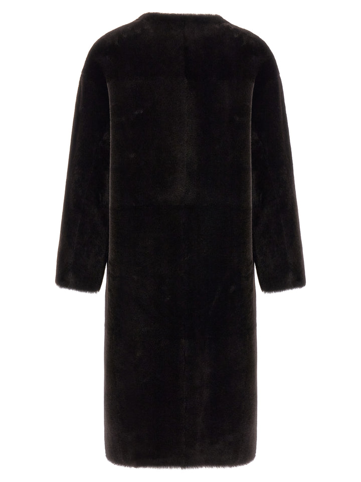 Blancha Long  Coat Fur - Brown | 67f3baa1974d4e84fd87485842f2750b880c0016