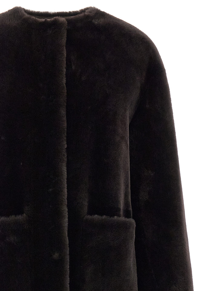 Blancha Long  Coat Fur - Brown | ec040d91ccdce1e0a48323d346ffb5d320173e25