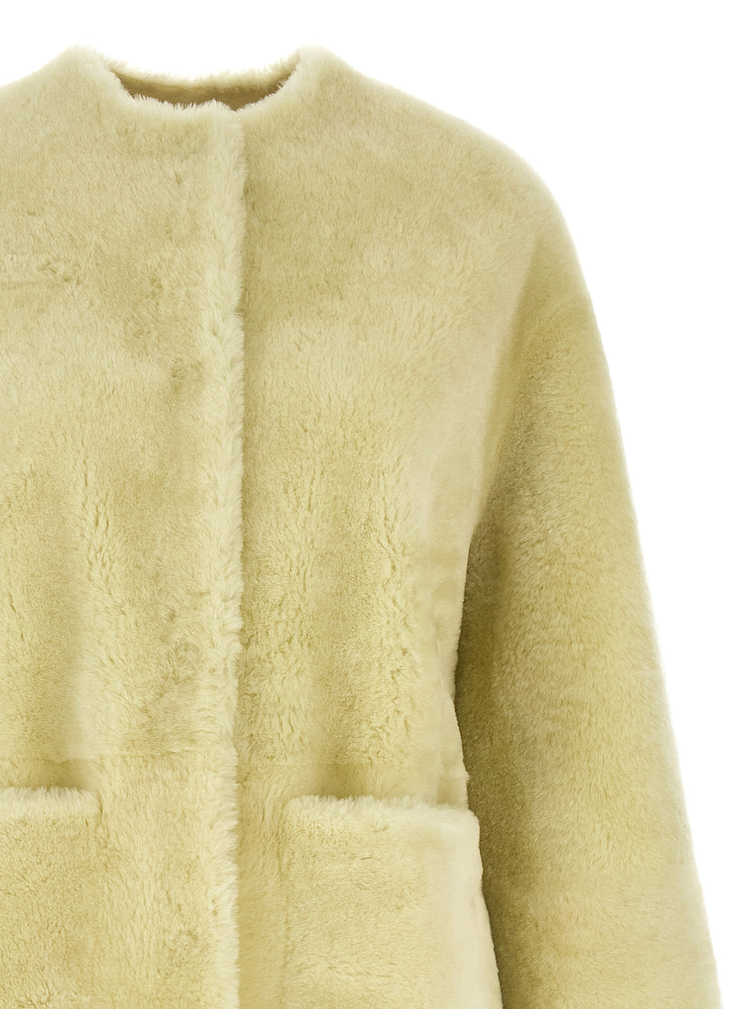 Blancha Long  Coat Fur - Green | 6584bb3995787ac74cf0a4bc43cf42a97244f3a1