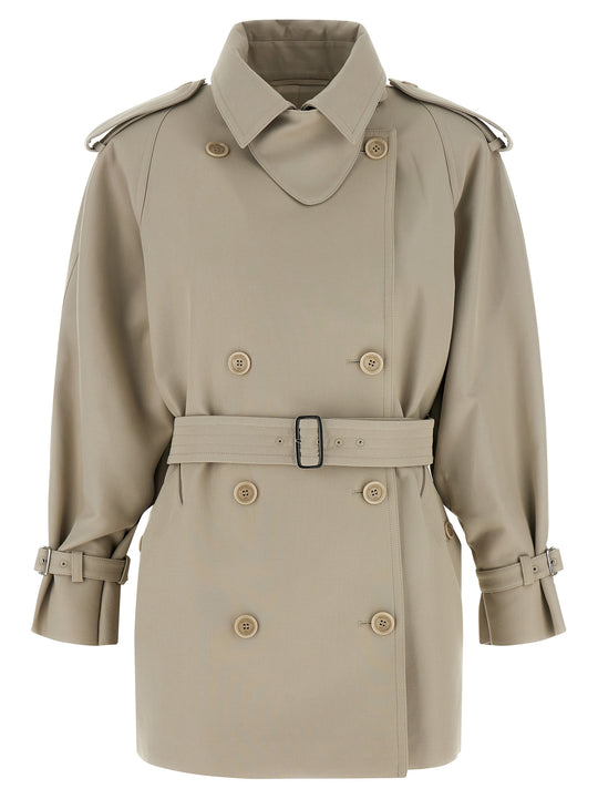 Mxscacio Coats And Trench Coats Beige