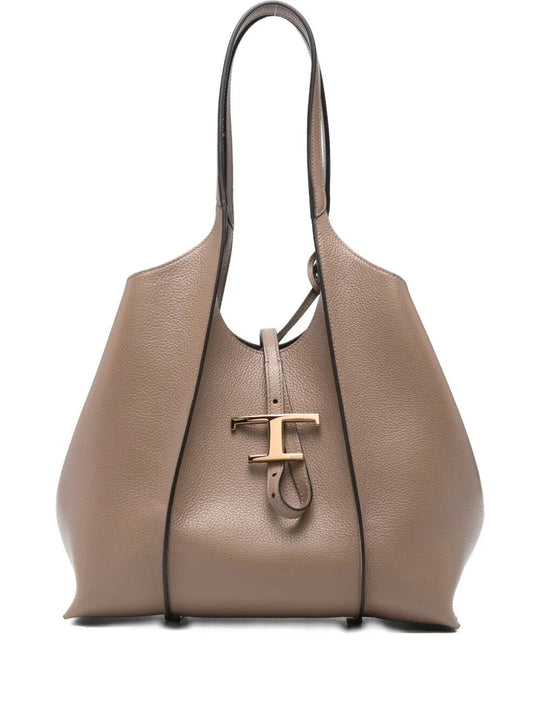 T Timeless Small Leather Shopping Bag