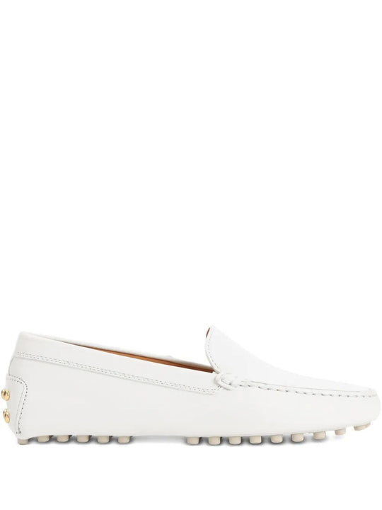 Metal Detailing Leather Gommino Loafers