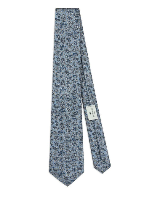 Silk Jacquard Tie With Micro Paisley Motif
