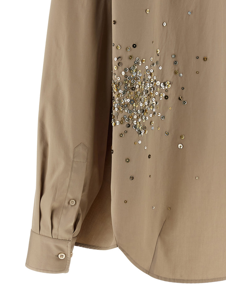 Dries Van Noten  Casia Shirt and Blouse - Beige | cadbeb99e61bad2cf8db450d9212d4e052fb288f