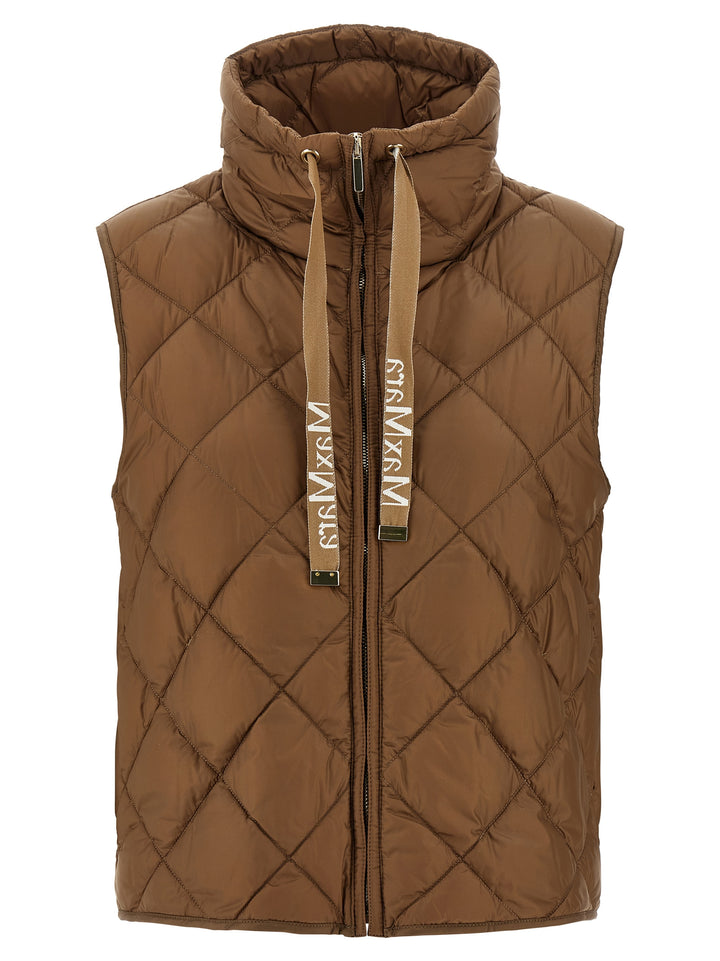 Max Mara The Cube Tregic Gilet - Brown | 901f6b1340ff62222804296f197be670eb597cd9