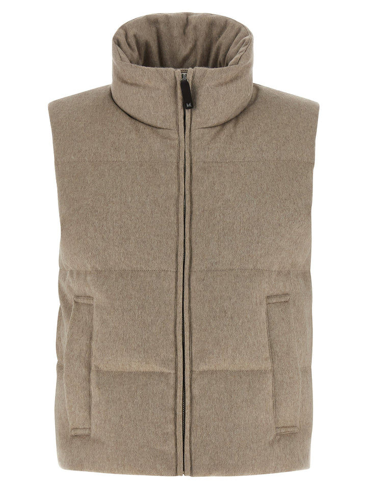 Max Mara The Cube Mtcamoroso Gilet - Beige | 50cb26eba0bc3d43675375b3b4fe5520a930ad66
