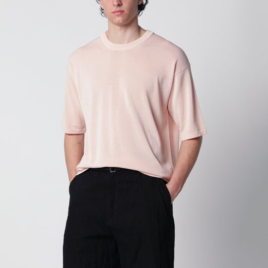 Pink Cotton Knit T-Shirt