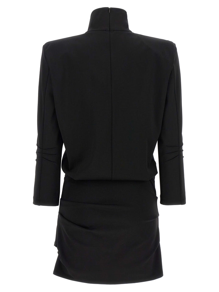 The Attico Structured Shoulder Dress Dresses - Black | 76cd5cc7338858dba32a795356216c5f9e237d3b