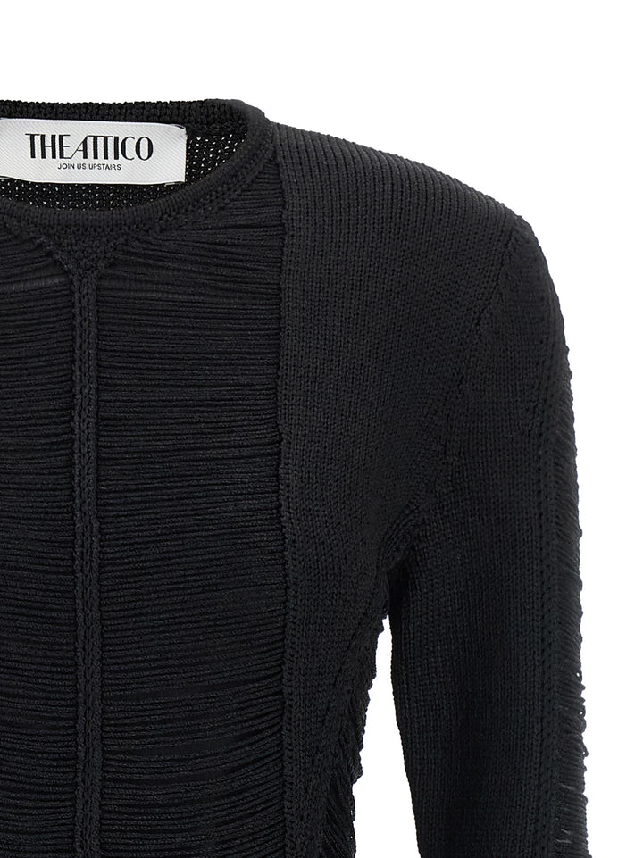 The Attico Fringed Dress Dresses - Black | d704933df60dd17a5276c802d9e9234b6b151404
