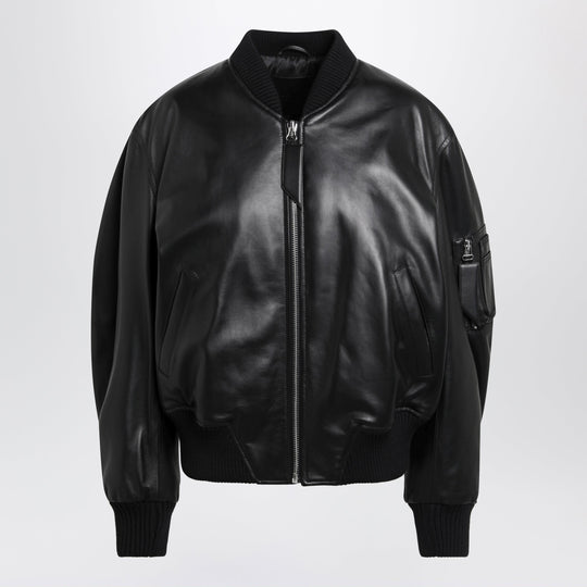 Anja Bomber Jacket In Black Leather