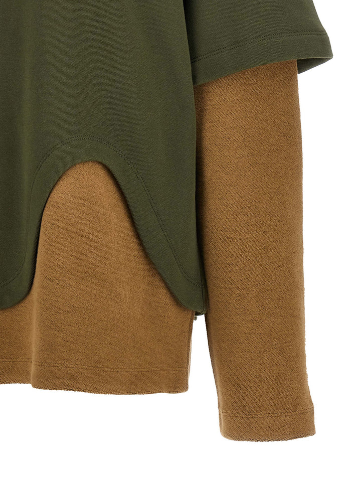The Attico Trompe L'oeil Sweatshirt - Green | 502fd4714d759fbf3152e5651268f255291ce381