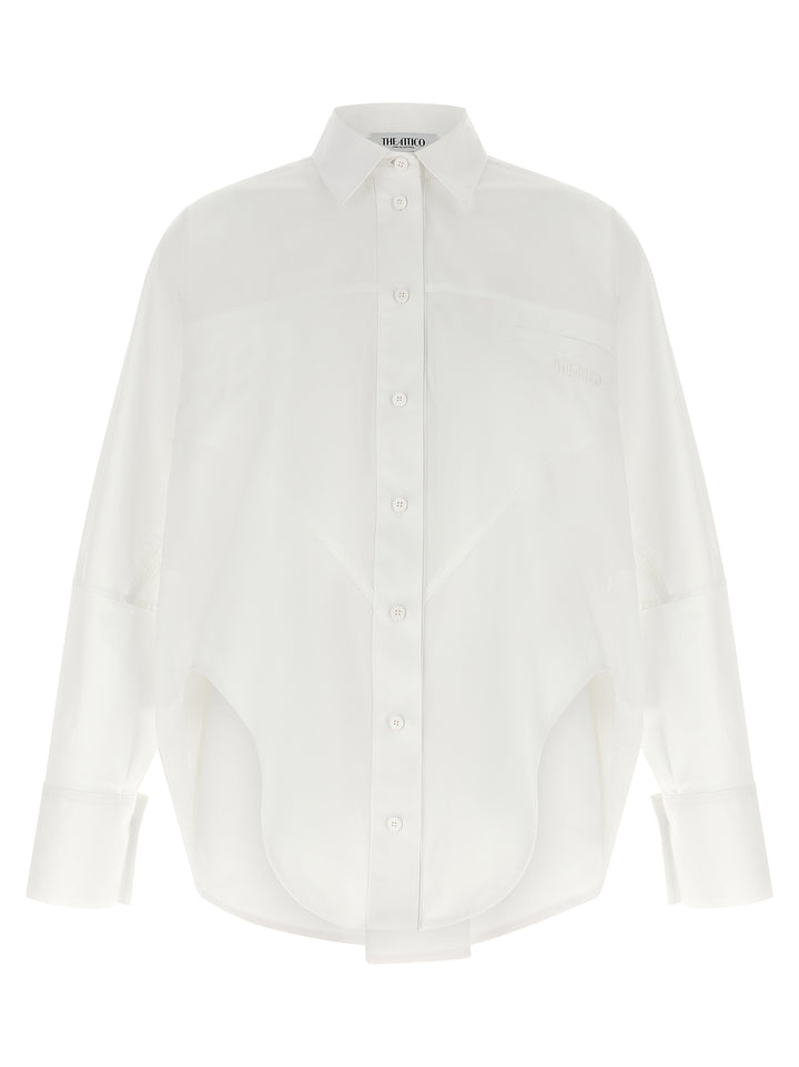The Attico Shaped Hem Shirt Shirt and Blouse - White | 67aa44f87453f512f69149812bc9e909adbffeed