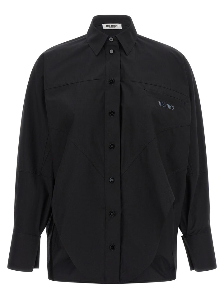 The Attico Shaped Hem Shirt Shirt and Blouse - Black | 51e24cad63623427908c2e8975a7fa1233c04fe5