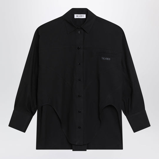 Black Cotton Shirt With Logo