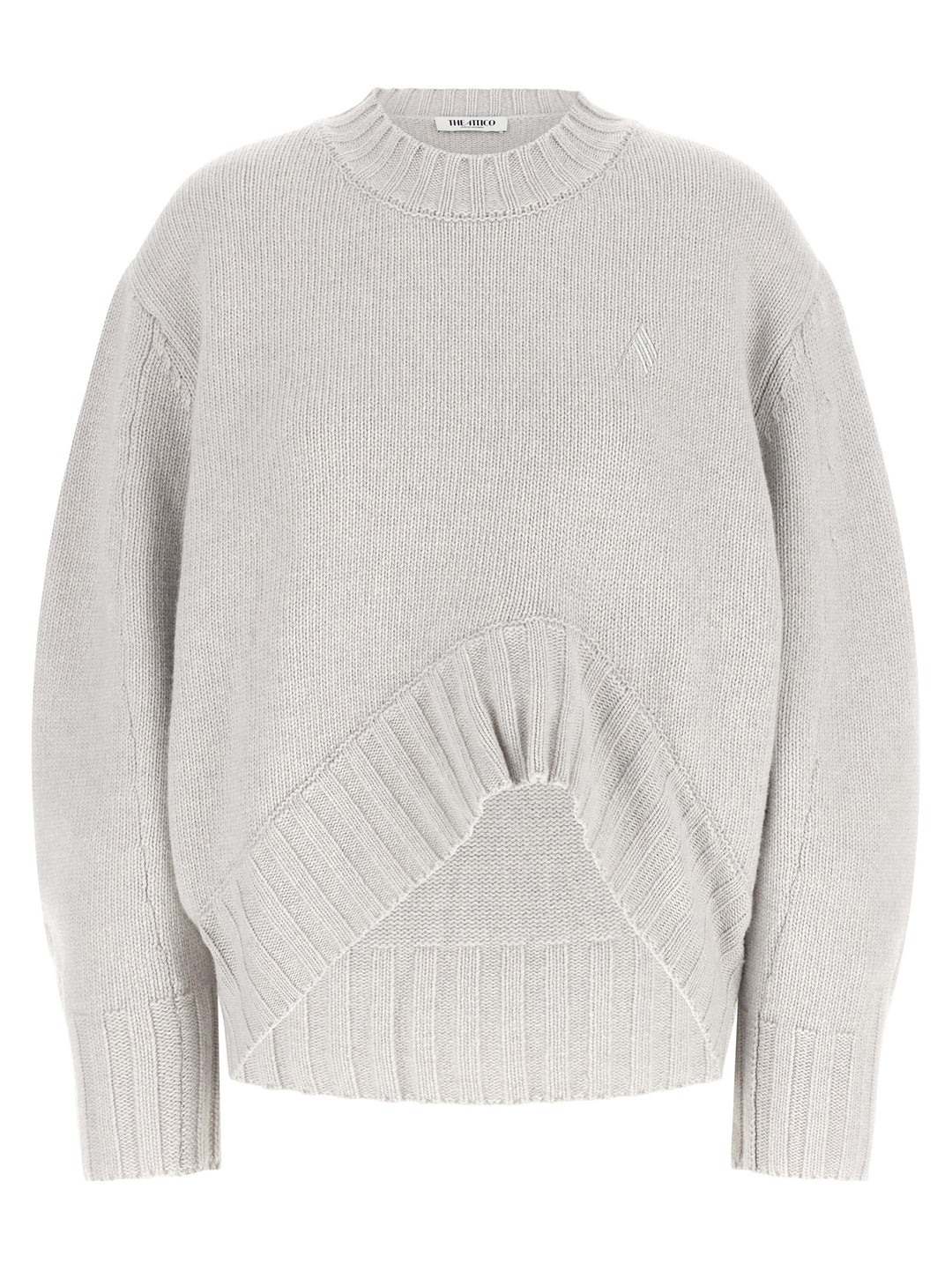 The Attico Asymmetrical Hem Sweater Sweaters and Cardigans - Gray | 7139b303256d29ba1e93db6f393a97282d78df59