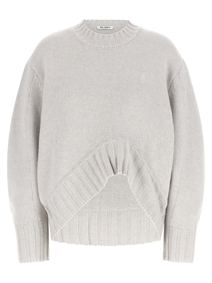 The Attico Asymmetrical Hem Sweater Sweaters and Cardigans - Gray | 7139b303256d29ba1e93db6f393a97282d78df59