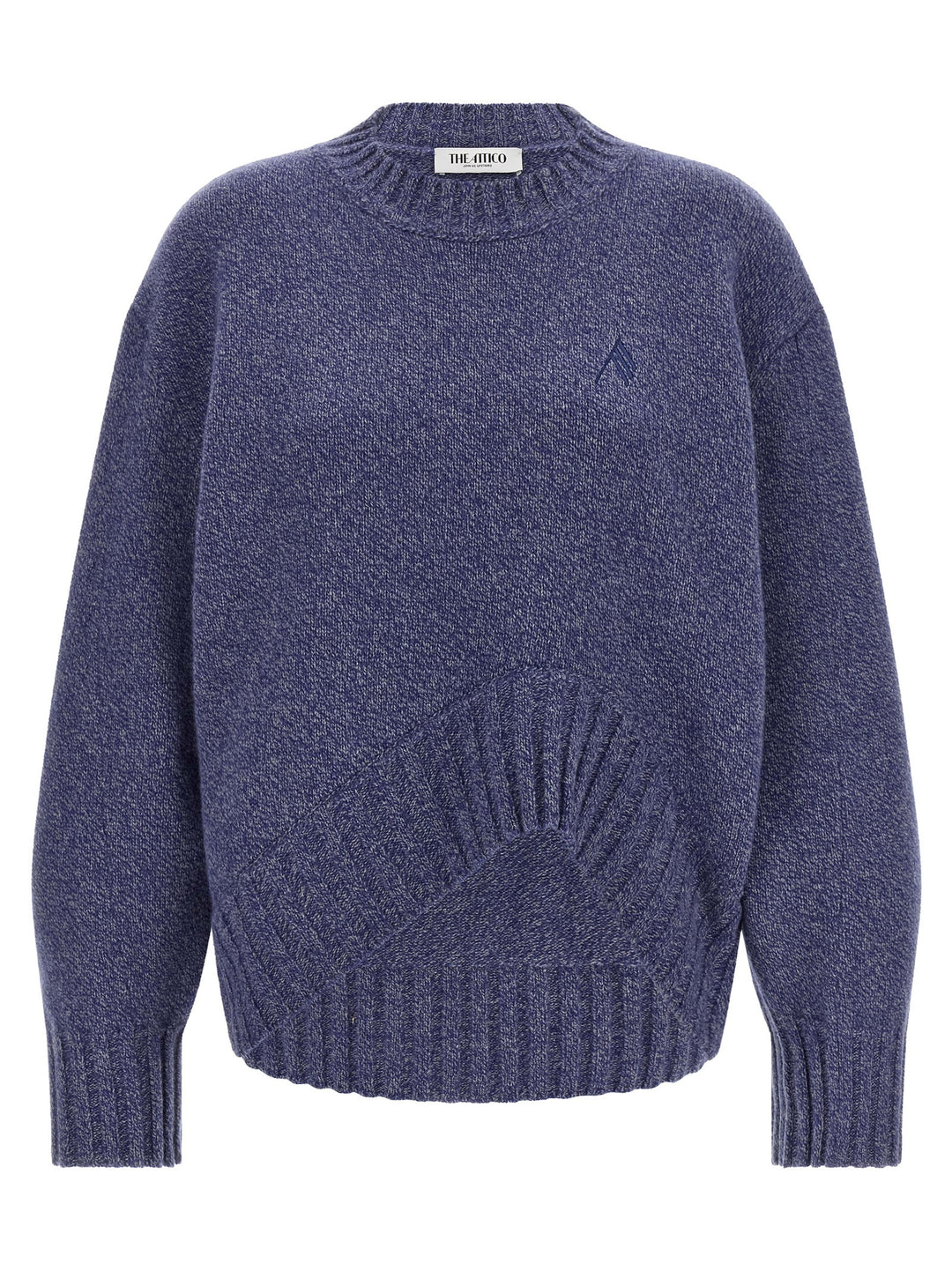 The Attico Asymmetrical Hem Sweater Sweaters and Cardigans - Blue | a74244741404937911dd46ee795b772845b87001