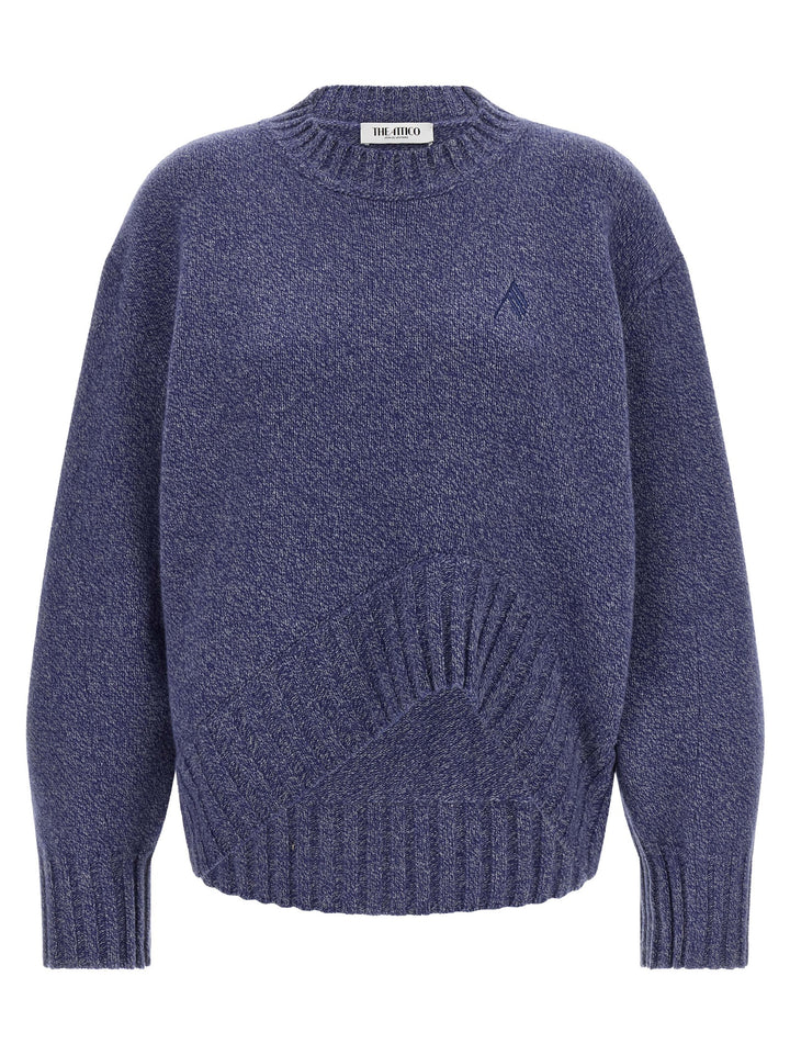 The Attico Asymmetrical Hem Sweater Sweaters and Cardigans - Blue | a74244741404937911dd46ee795b772845b87001