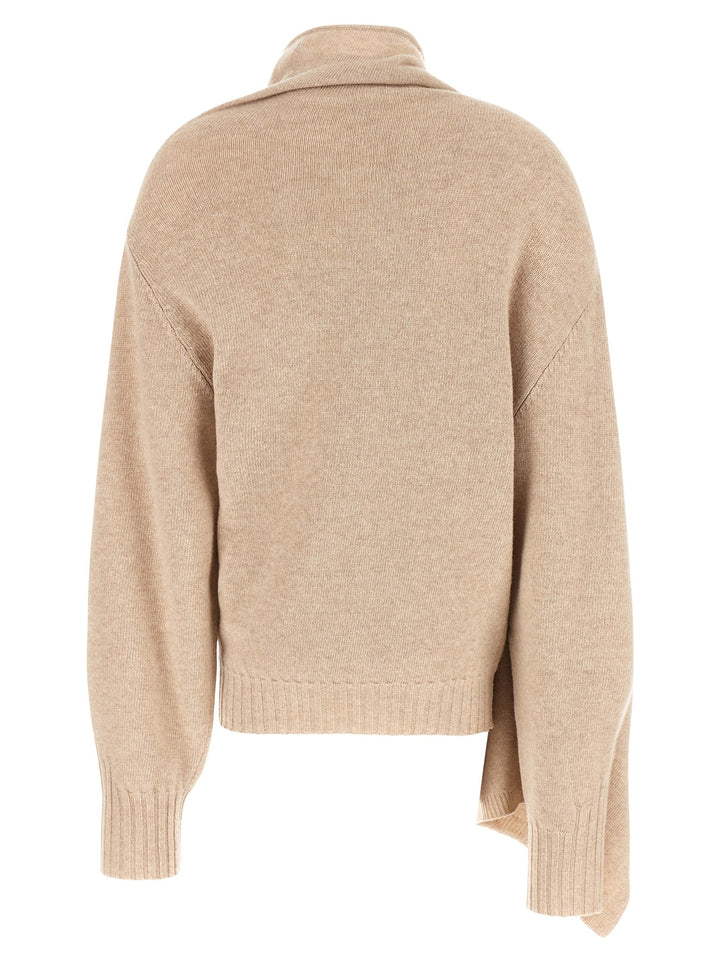 The Attico Sweater With Scarf Sweaters and Cardigans - Beige | 78e4722b374accc73664be8d0ccc0698d6565212