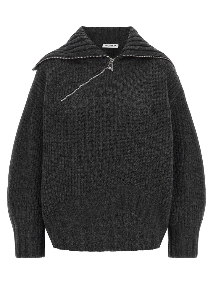The Attico Scoop Sweaters and Cardigans - Gray | f6528505b19113ffe12fdef587ee8f98dfa30765