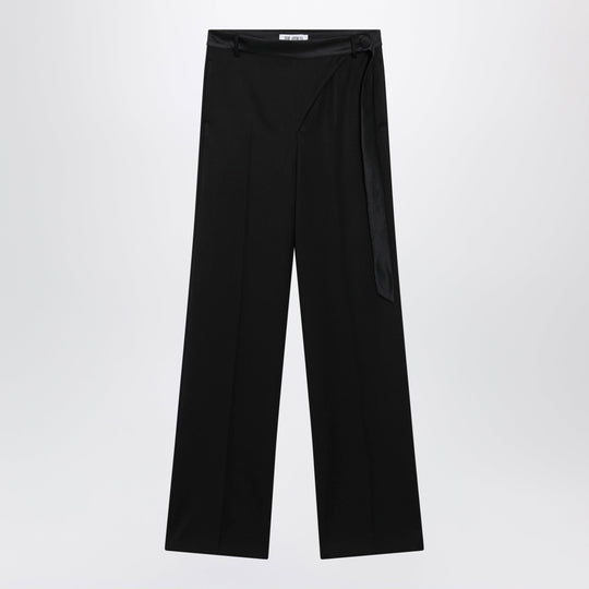 Black Virgin Wool Tuxedo Trousers