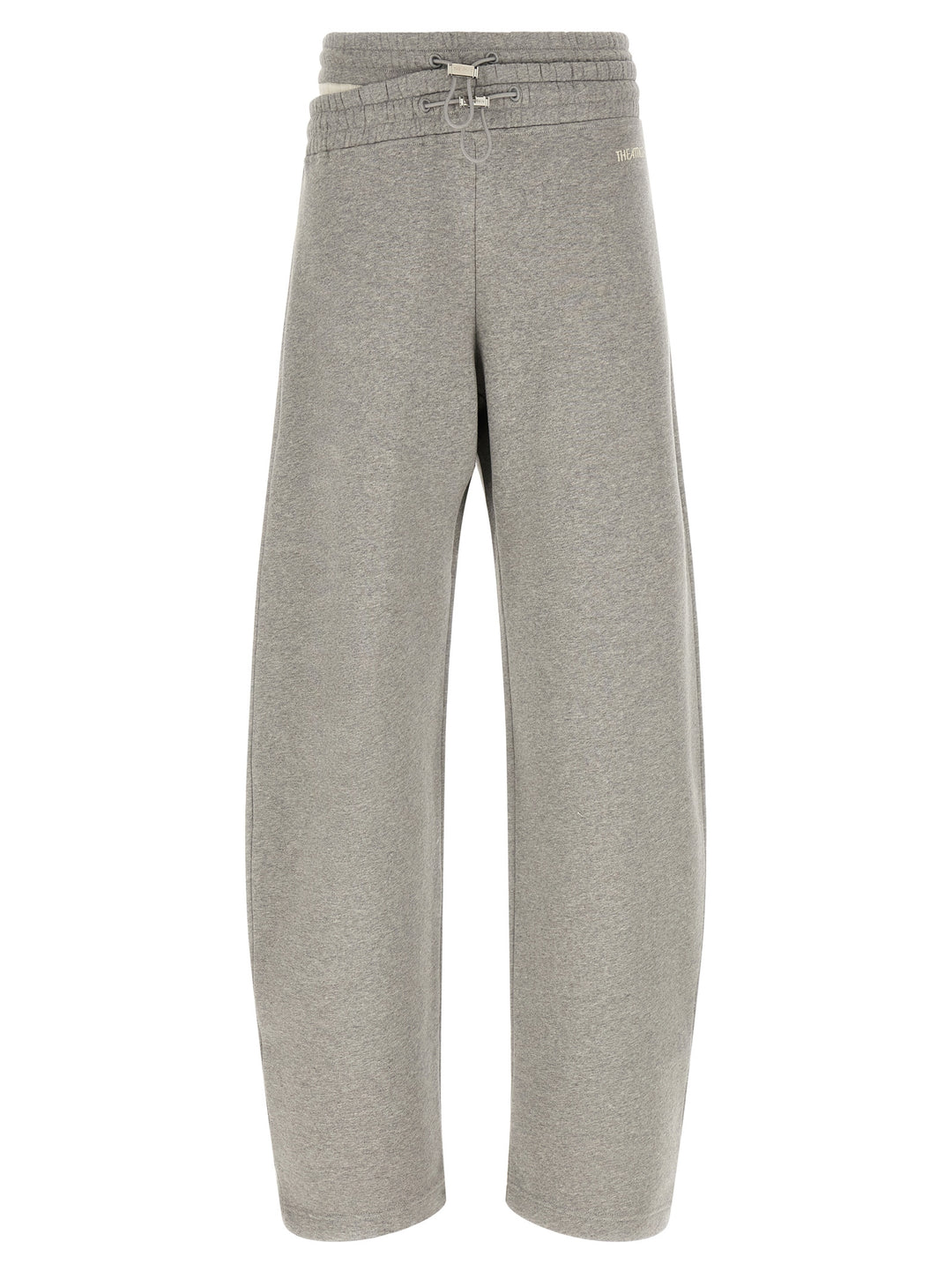 The Attico Asymmetrical Double Waist Trousers Pants - Gray | 97c60264c23222ed37b80a72e54049bfbf4c69f7