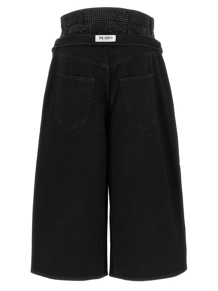 The Attico Crystal Insert Jeans - Black | 5d2ea4bea5e6c1b22a207e4dc56b103c8639979d
