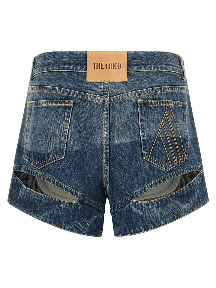 The Attico Cut-Out Shorts Bermuda and Short - Blue | 9704bc4f8e0599337fd65d24476c2e6d71db3073