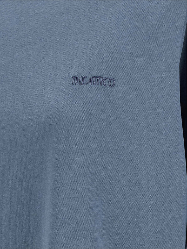 The Attico Mock-Neck T-shirt - Blue | 92fea694e48f62415bca3ecc8a56fe644acc880d