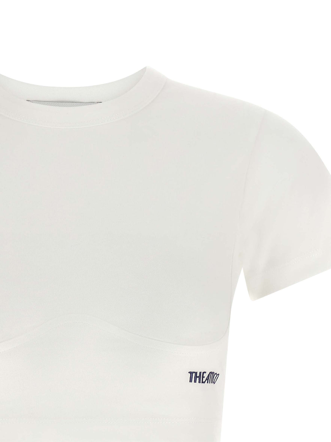 The Attico Bustier Crop T-shirt - White | df39e3c5d7ae841b3ef2de6e8aeb21f0cccc389f