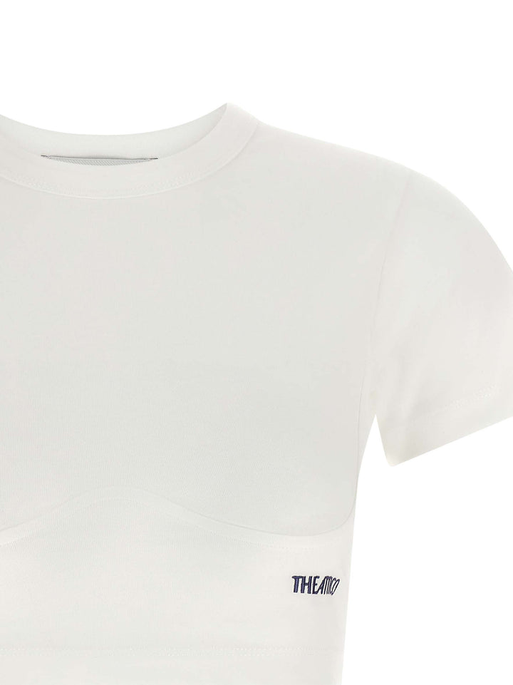 The Attico Bustier Crop T-shirt - White | df39e3c5d7ae841b3ef2de6e8aeb21f0cccc389f