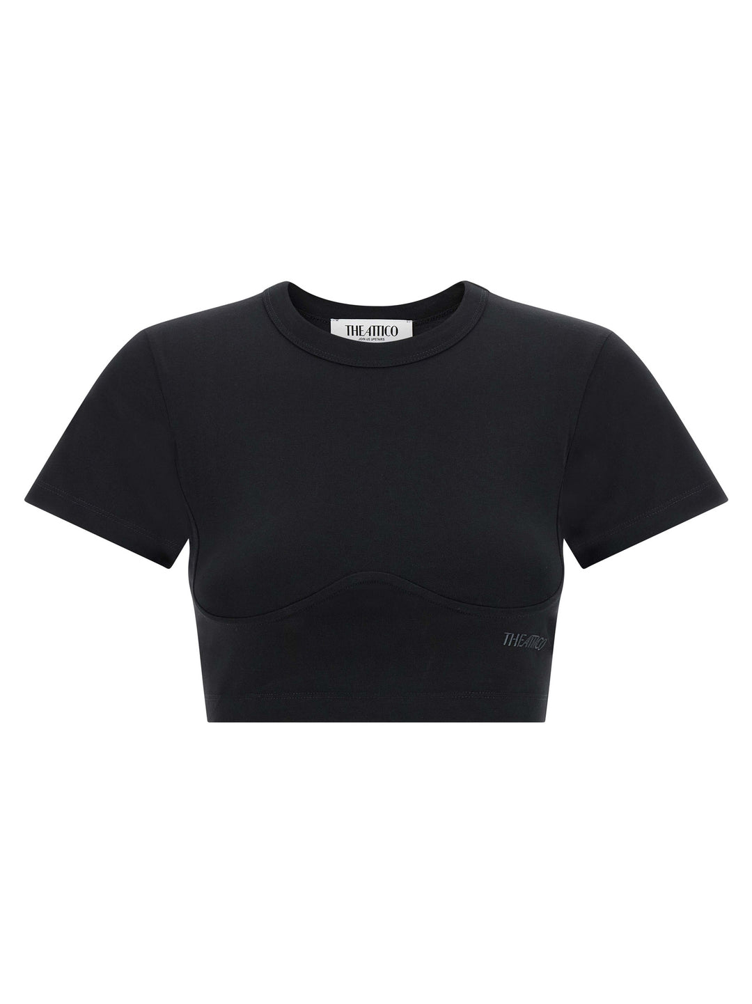 The Attico Bustier Crop T-shirt - Black | 190fa37b6b0e6f5581c1fb1d6ff60c7e03f53936