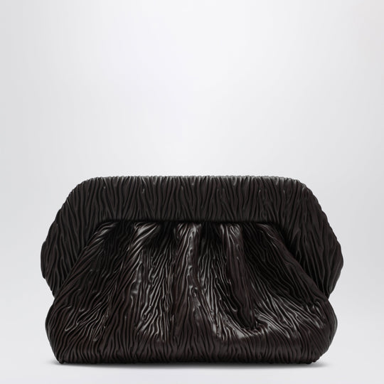 Bios Embossed Vegan Leather Clutch In Brown