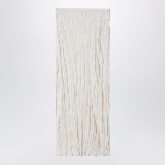 Light Apricot-Coloured Skirt In Crinkled Knit