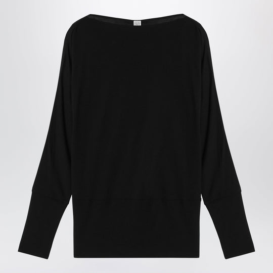 Black Viscose Jersey Top