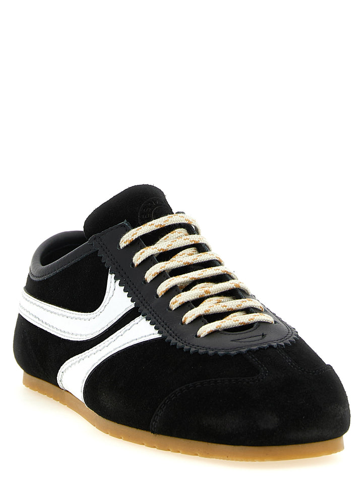 Dries Van Noten  Suede Sneakers - White/Black | 688dea975b751dc98e80def7e84c7516b7dcf889