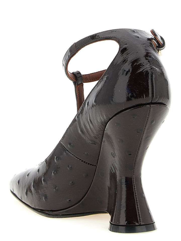 Dries Van Noten  Sculptural Heel Pumps Wedges - Bordeaux | 8237d400245abe92e2f697be3ccec24509537363