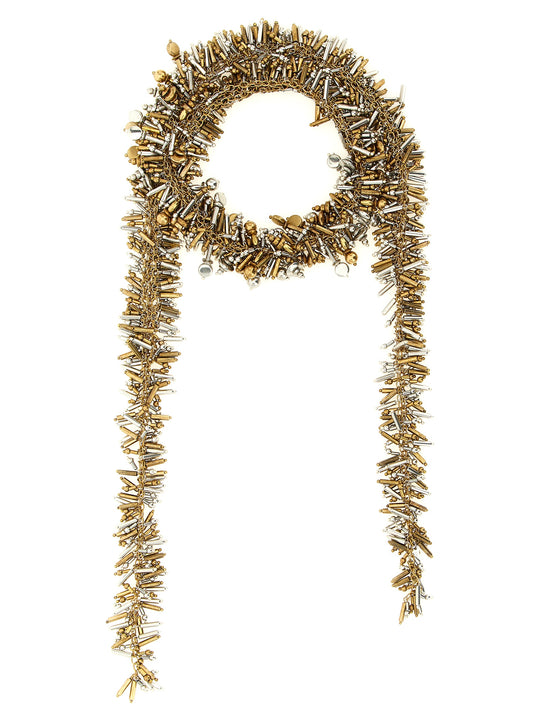 Embroidered Scarf Jewelry Gold
