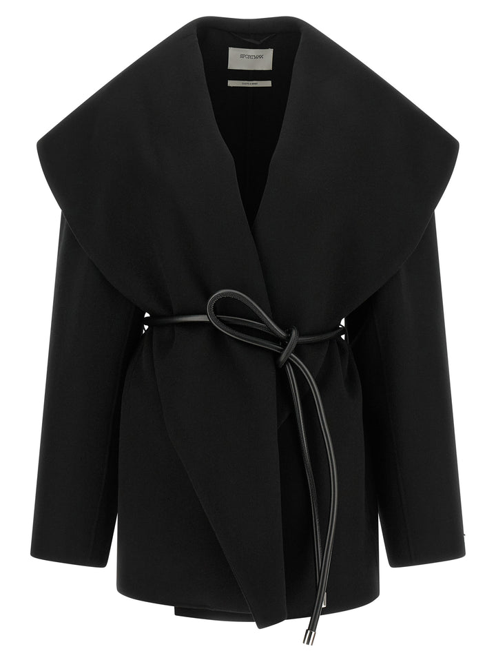 Sportmax Spxuguale Coats and Trench Coats - Black | e26b4b03791a1c0d93f7de8a52fef01d1c0e25f5