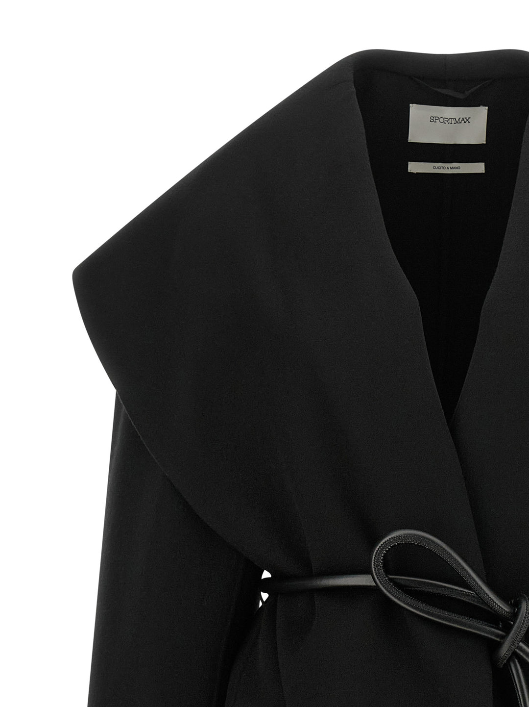 Sportmax Spxuguale Coats and Trench Coats - Black | 06a81e966bded0d2428f2850439d482027e8aaa3