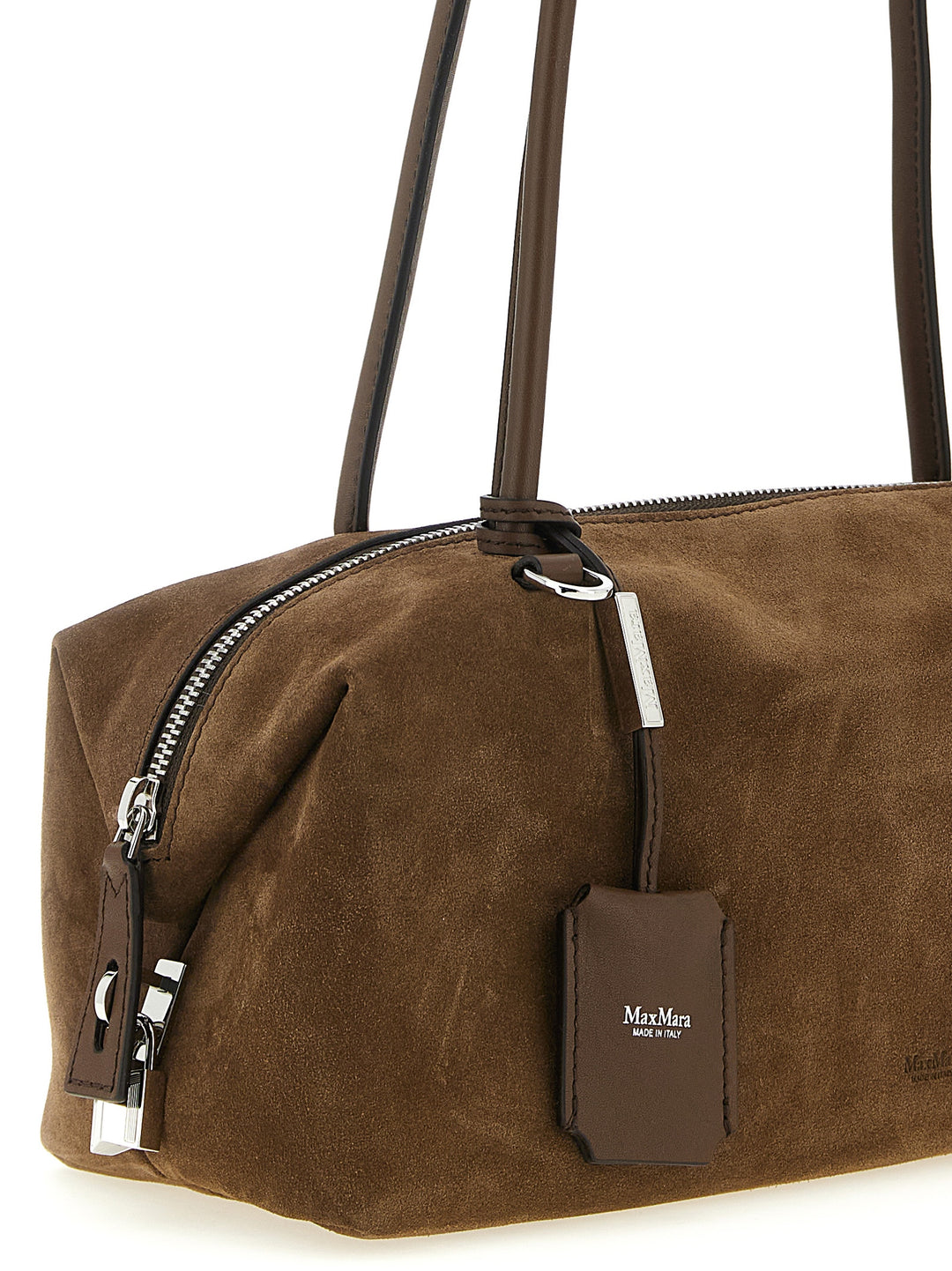 Max Mara Suede Top Case Shoulder Bags - Brown | c4b026fb89c51a46c49d0bd8684252025c6fb964