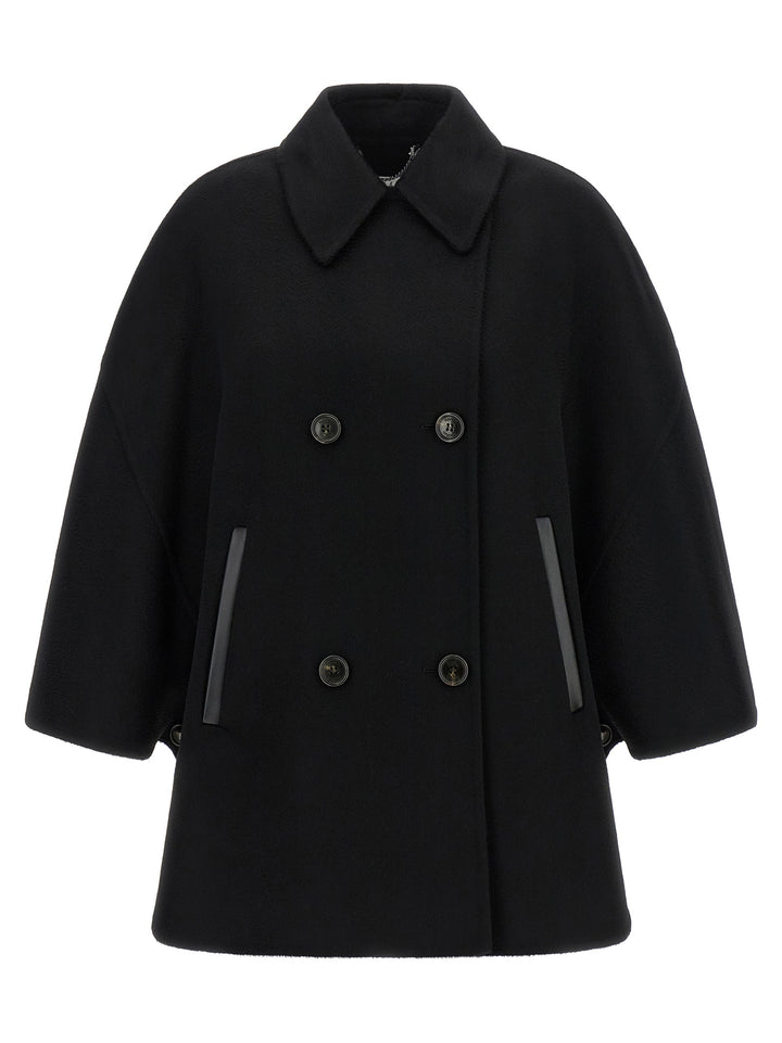 Max Mara Mxaospite Capes - Black | 7816a45c8575821ed9463d4089c75de00be5c6bb