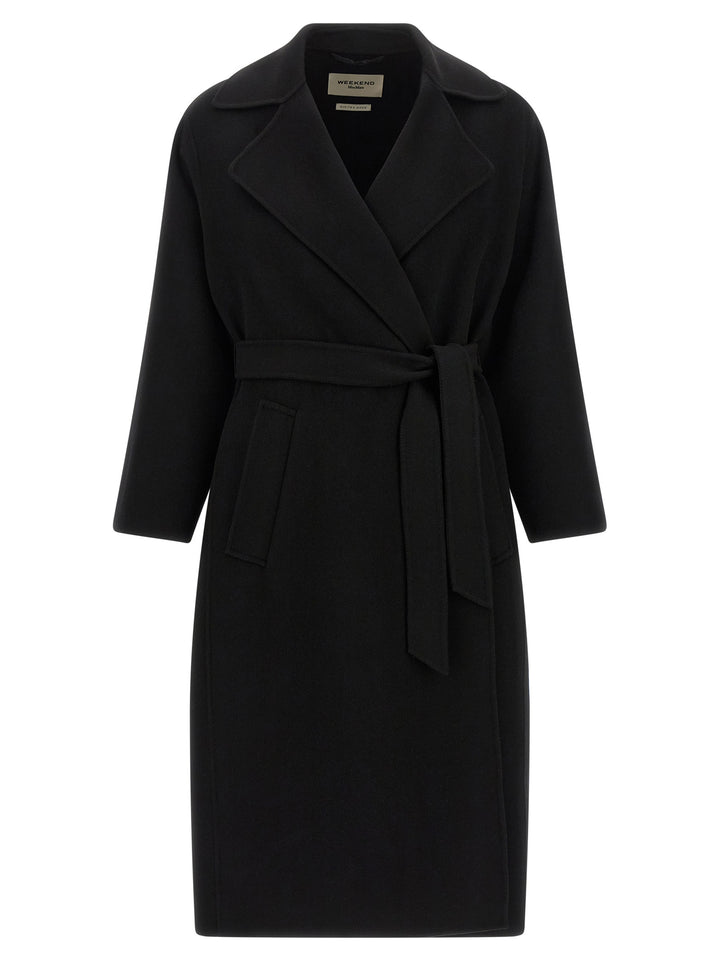 Weekend Max Mara Operoso Coats and Trench Coats - Black | 06bd43bf30b2261668335ff65086d1523aa96ddb