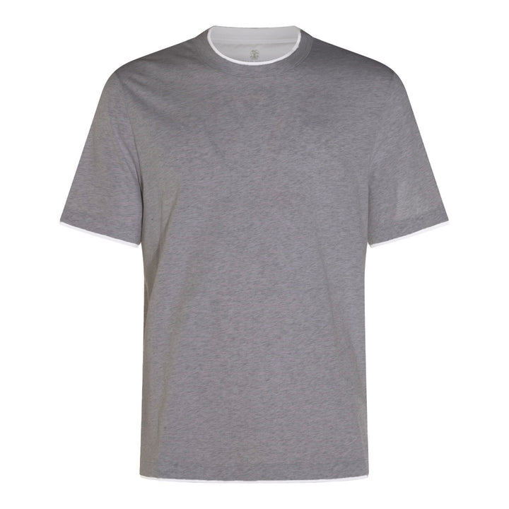 Brunello Cucinelli T-shirts and Polos - GRIGIO MEDIO + OFF WHITE | e388032053b740d1fe1f66462405e5889f20c1c8