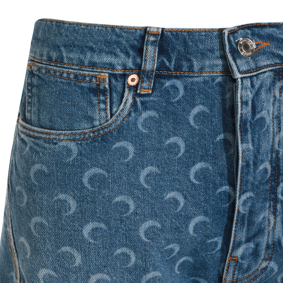 Marine Serre Shorts - Blu e verdi | 9b2b1d5424d1bbffdd60ebcc4c76d35f3de125b7