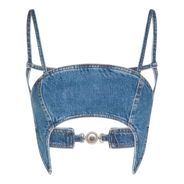 Marine Serre Top - Blu e verdi | 41ea6a258695051958bcb06dde3a329bf3d049be