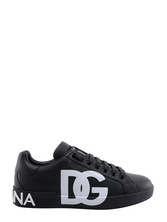 Leather Sneakers With Lateral Monogram