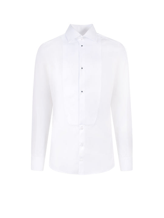Cotton Shirt With Frontal Plastron